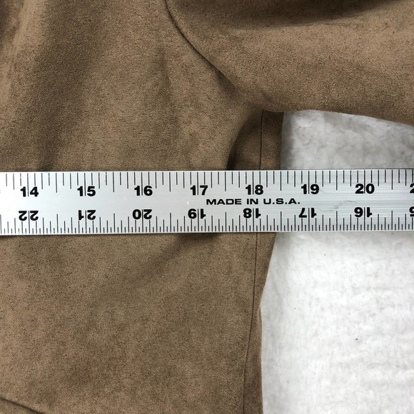 J.Crew Mercantile Womens S Tan Moto Jacket Faux Suede Asymmetrical Zipper Front - Picture 4 of 6